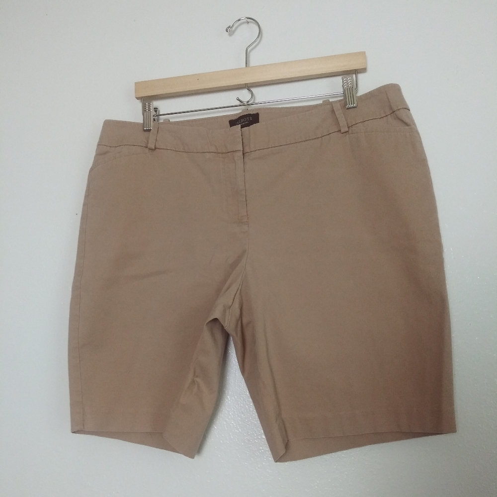 Talbots Petite Bermuda Shorts Khaki 16WP Tan